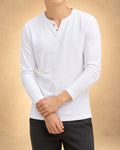 Shirt Henley Masculina de Manga Comprida