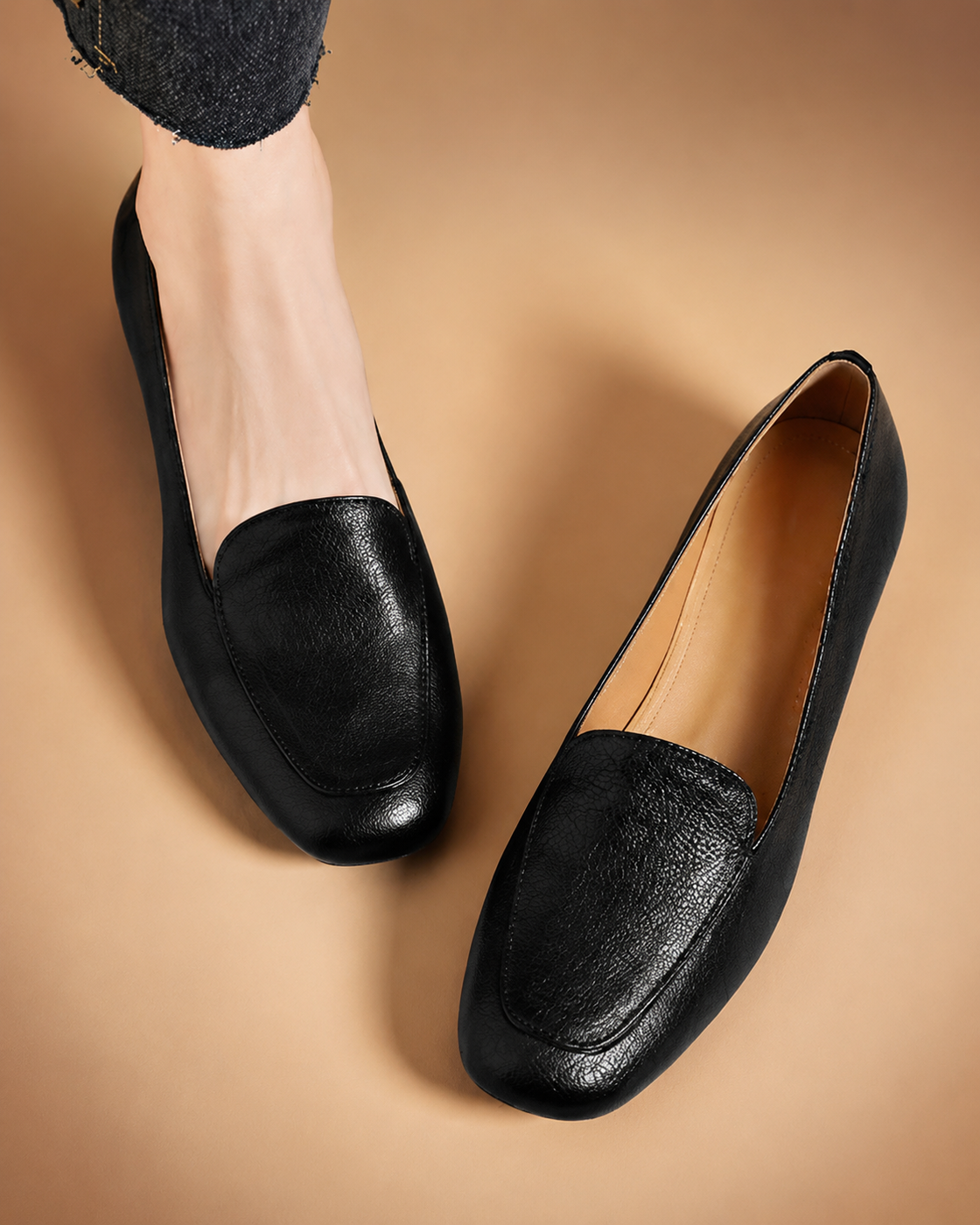 Mocassins Femininos de Salto Baixo