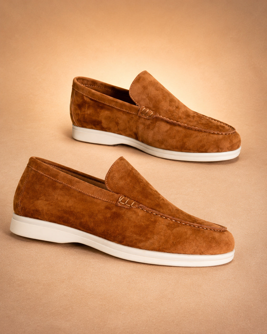 Mocassins Masculinos de Efeito Camurça
