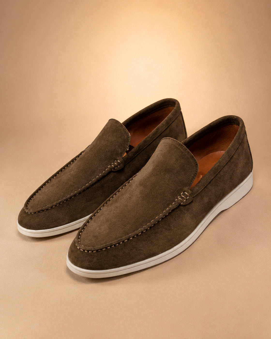 Mocassins Masculinos de Efeito Camurça