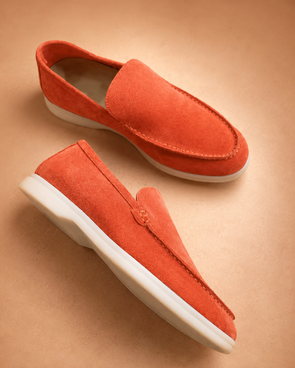 Mocassins Masculinos de Efeito Camurça