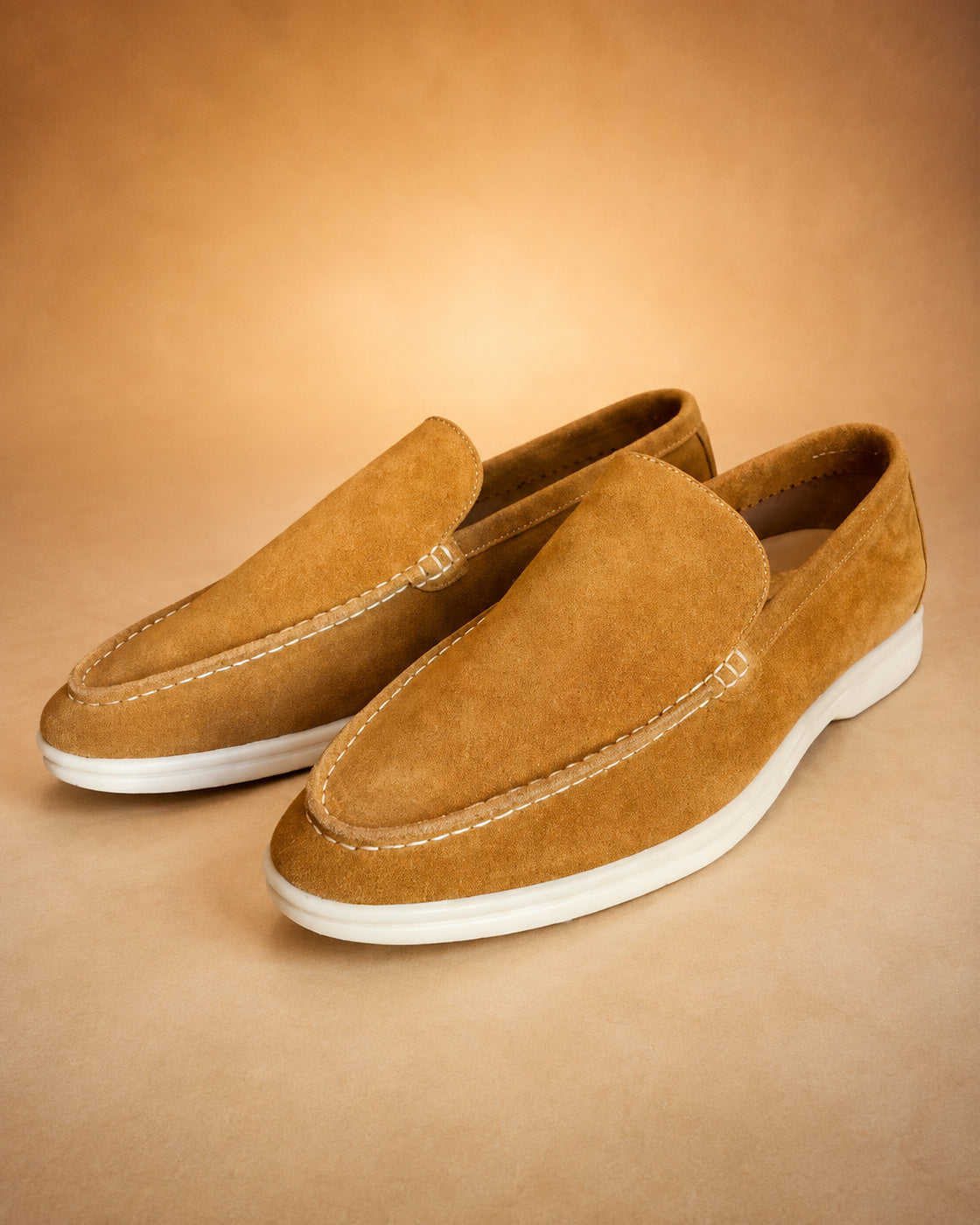 Mocassins Masculinos de Efeito Camurça