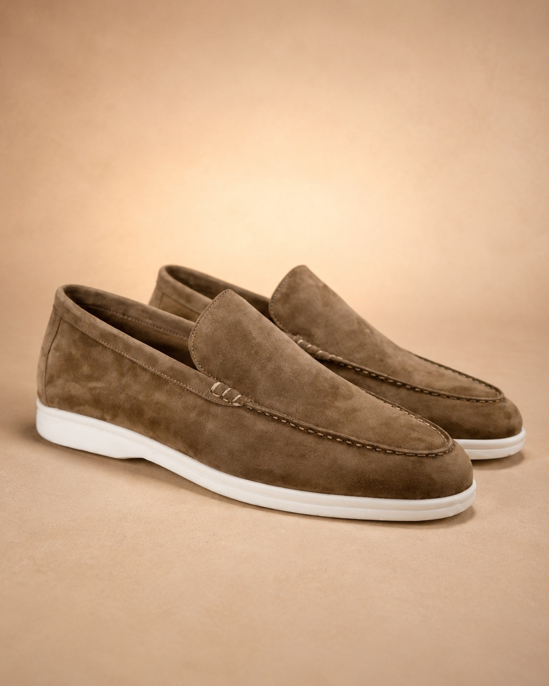 Mocassins Masculinos de Efeito Camurça