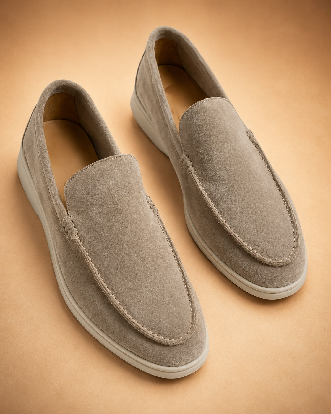 Mocassins Masculinos de Efeito Camurça