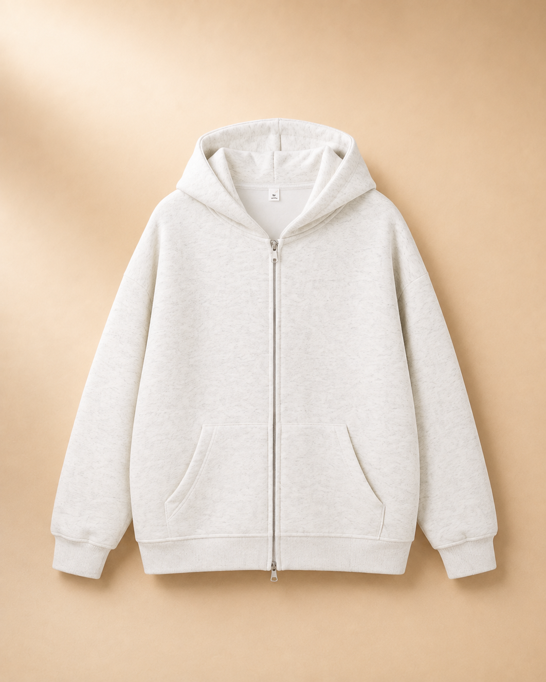 Casaco Oversized com Capuz e Fecho Duplo