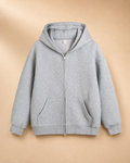 Casaco Oversized com Capuz e Fecho Duplo