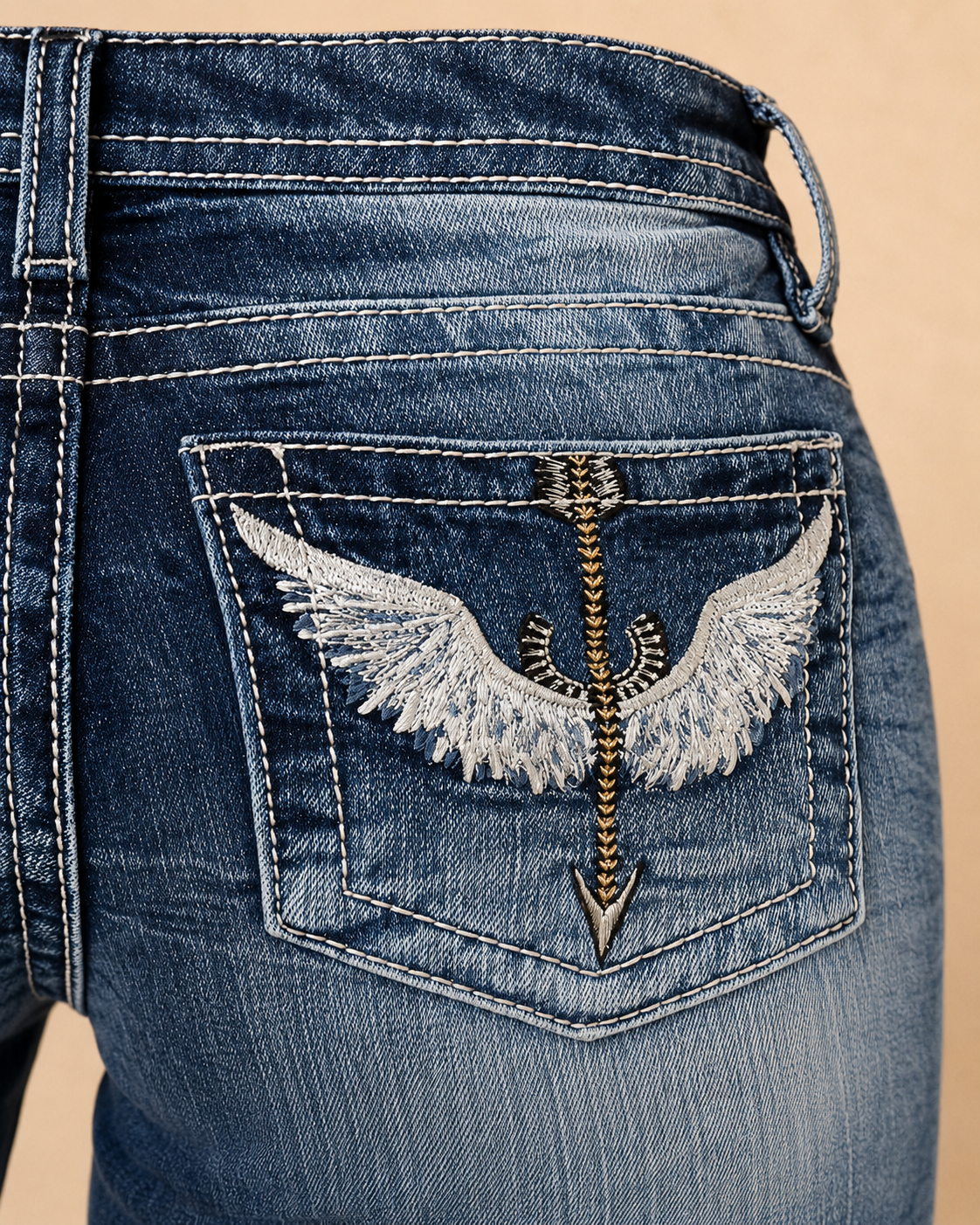 Calças de Ganga Bootcut Wings