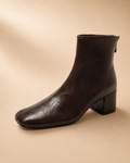 Botas de Cano Curto com Salto Bloco