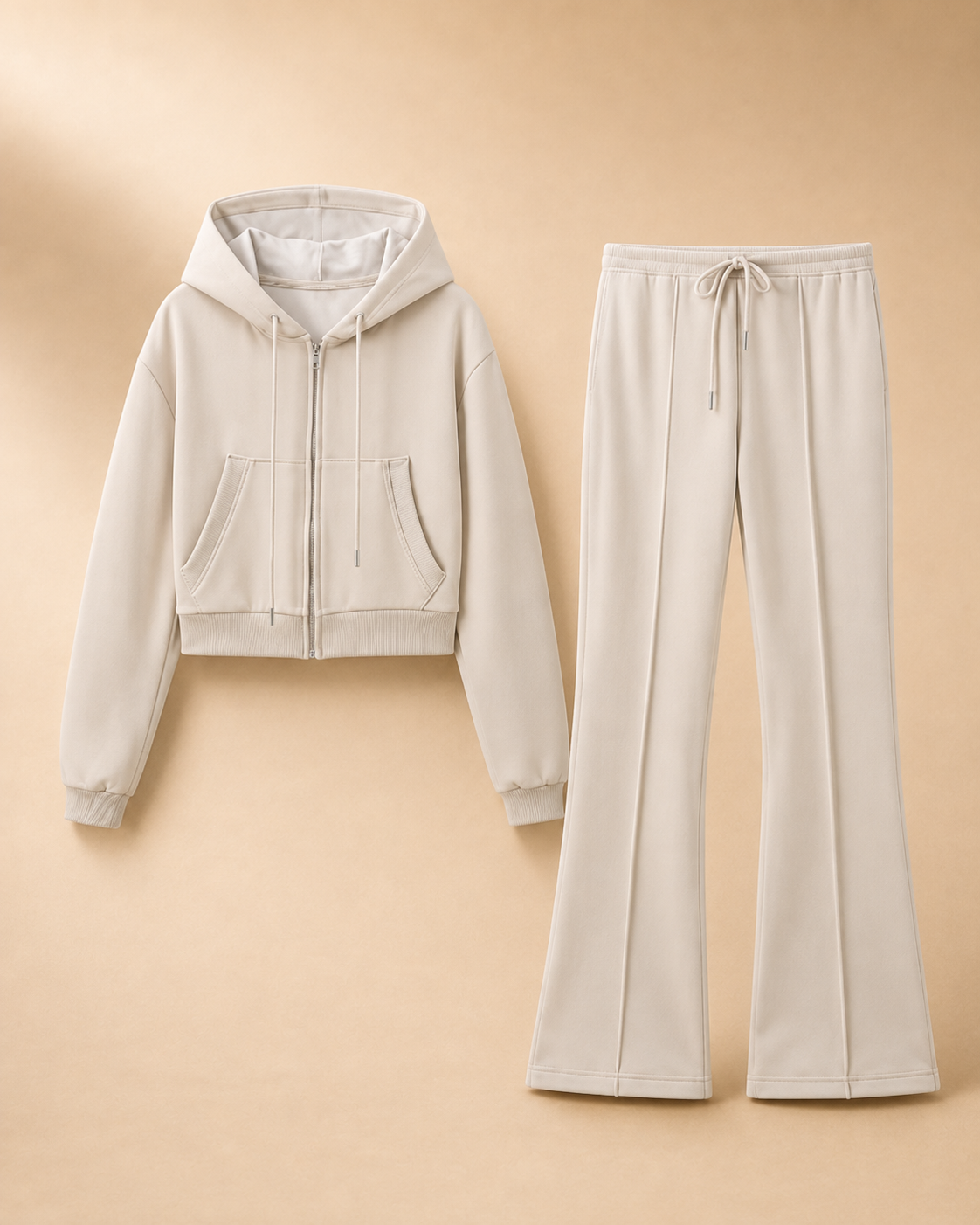 Conjunto Feminino Cropped com Calças Flare