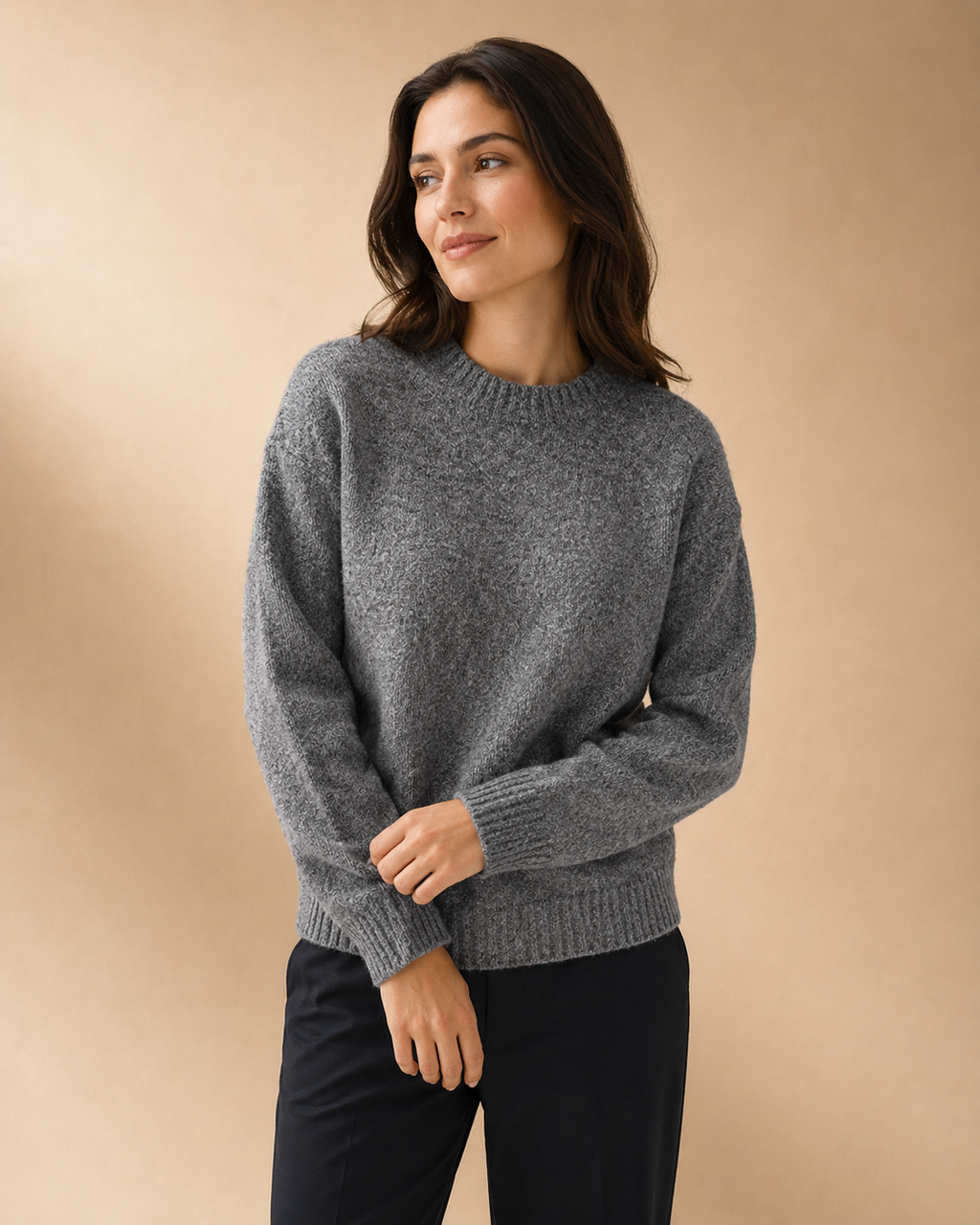 Camisola de Malha Mesclada Essential