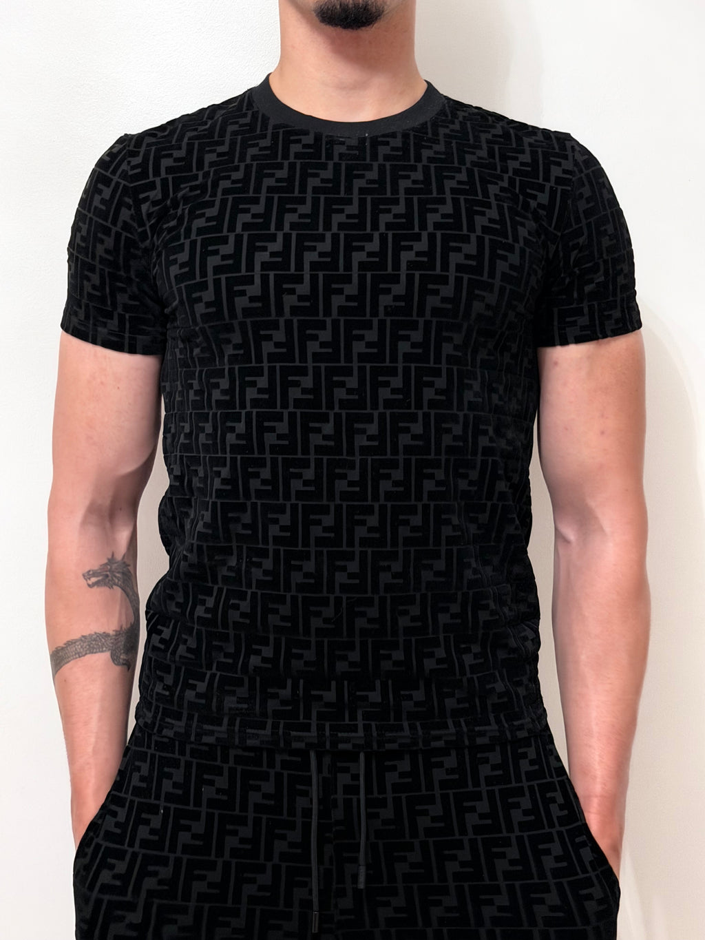 Fendi Shirt and Shorts kit black