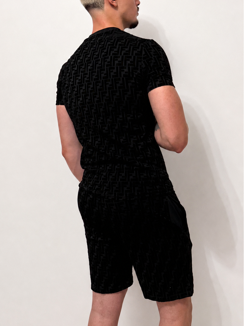 Fendi Shirt and Shorts kit black