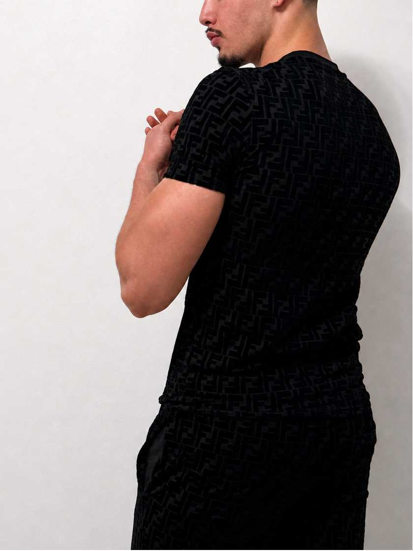 Fendi Shirt and Shorts kit black